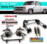 Ridetech Air Suspension System, 73-87 Chevy C10-GMC C15,C1500, Drop Spindles, A6. Fixed Price $7240.00.