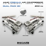Premium Air Compressor - Dual Pack 444C For Ride Suspension 200PSI 12V. Fixed Price $299.95.