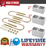 Universal 2"/ 3" /4" Drop With U-bolts & Hardware Leaf Spring Lowering Block Kit. Fixed Price $48.99.