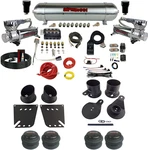 3/8" Chrome Air Ride Suspension Kit VU4 Manifold Bags & Tank Fits 1958-64 Impala. Fixed Price $2074.99.