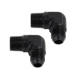 Lencool Racing 4AN To 1/8" Npt Male 90 Degree Fitting Adapter Aluminum Black 2PC. Fixed Price $14.99.