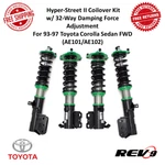 REV9 Hyper-street Ii Coilover Kit W/ 32-WAY Damping For 93-97 Corolla Sedan Fwd. Fixed Price $550.00.