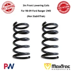 Maxtrac 3IN Front Lowering Coils 1998-2009 Ford Ranger 2WD (non Stabilitrak). Fixed Price $173.00.