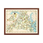 Old Map Of Virginia 1935 - Vintage Art. Fixed Price $52.99.
