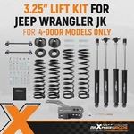 3.25" Suspension Lift Kit W/ Coil Springs For Jeep Wrangler Jk 4-DOOR 07-18. Fixed Price $399.98.