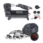 Air Suspension Compressor 200 Psi + Ride Gaug Five Led Display Kits. Fixed Price $187.98.