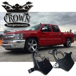 Crown 2" Drop Lowering Spindle Kit For 2007-2016 Chevy Silverado 1500. Fixed Price $220.00.