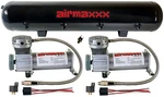Airmaxxx 400 Pewter Dual Compressors W/5 Gal Tank 90/120 Psi Ride Kit. Fixed Price $419.77.