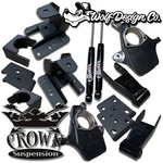 Crown Suspension 07-15 Silverado 2/4 Lowering Drop Kit Spindles Flip Shocks. Fixed Price $730.00.
