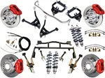 Ridetech Coilover & 4-LINK System Wilwood Disc BRAKES,12" Rotors,red,cougar. Fixed Price $9199.99.