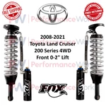Fox 2.5 Factory Race Series Front Shock Pair For 08-21 Land Cruiser 0-2" Lift. Fixed Price $2199.95.
