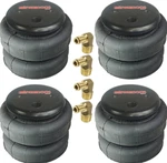 Airmaxxx 2500 Set Of 4 Bags + 3/8" Elbows Universal Ride Springs. Fixed Price $233.97.