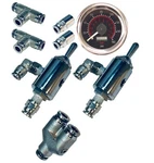 Pair Manual Toggle / Paddle Pneumatic Valves W Fittings & Gauge Fill Dump. Fixed Price $239.90.