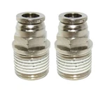 1/4" Hose X 3/8" Npt Push Straight Male Connector Fittings - 2 Pack. Fixed Price $18.40.