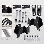 3" Drop Lowering Springs 4" Shackles Hangers Shocks Kit Ford F100 F150 73-79. Fixed Price $459.95.