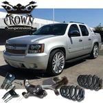Crown Suspension 2007-2014 Avalanche Ext Lowering Kit Spindles Coils Springs. Fixed Price $650.00.