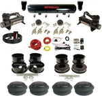 Black 3/8" Manual Air Ride Kit With Dloe Valves Fits 1973 77 Gm B-body. Fixed Price $1559.49.