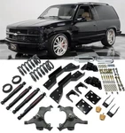 Chevrolet Tahoe 2DR 2WD 1995-1999 4" Front 5" Rear Lowering Drop Kit With Shocks. Fixed Price $1375.25.