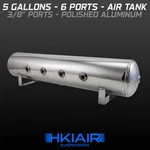 5 Gallons - 6 Ports Polished Aluminum Air Tank Hki Suspension. Fixed Price $169.95.