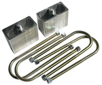 4" Aluminum Lowering Block Kit W/ U-bolts Universal Fit. Fixed Price $74.00.