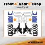 Front 4" Rear 6" Drop Kit For Chevrolet Gmc C1500 1988-1998 W/1.25" Rotors V8. Fixed Price $442.51.